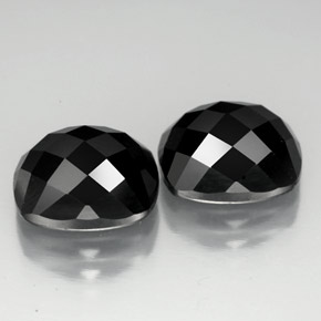 8.36 ct Black Spinel Stone, Natural Spinel in Cushion Rose-Cut Shape for Sale