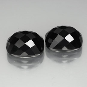 7.73 ct Black Spinel Stone, Natural Spinel in Cushion Rose-Cut Shape for Sale