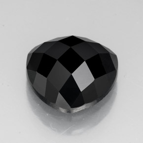 3.89 ct Black Spinel Stone, Natural Spinel in Trillion Rose-Cut Shape for Sale