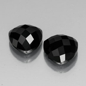9.09 ct Black Spinel Stone, Natural Spinel in Trillion Rose-Cut Shape for Sale