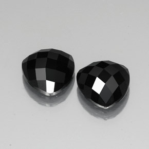 8.33 ctw Black Spinel Stones, Natural Spinel in Trillion Rose-Cut Shape for Sale