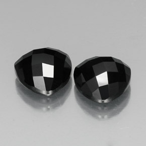 9.13 ctw Black Spinel Stones, Natural Spinel in Trillion Rose-Cut Shape for Sale