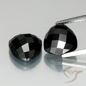 8.89 ct Black Spinel, 10 x 9.8 mm Trillion Rose Cut From Thailand, Photo A