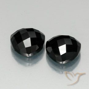 8.89 ctw Black Spinel Stones, Natural Spinel in Trillion Rose-Cut Shape for Sale