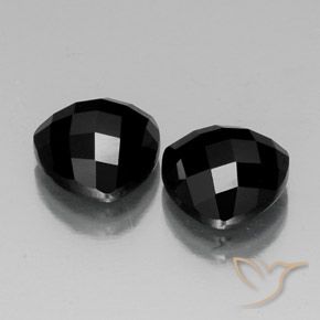 8.96 ctw Black Spinel Stones, Natural Spinel in Trillion Rose-Cut Shape for Sale