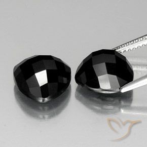 Spinel Gemstones in 10 x 10 mm (calibrated) Size for Sale, Spinel Stones in Black Color