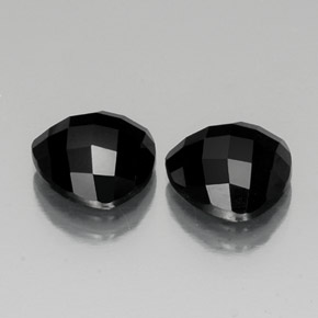 7.94 ctw Black Spinel Stones, Natural Spinel in Trillion Rose-Cut Shape for Sale