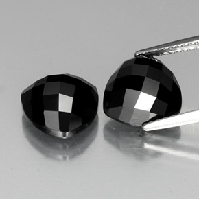 8.73 ctw Black Spinel Gemstones, Spinel Gems in Trillion Rose-Cut Shape for Sale.