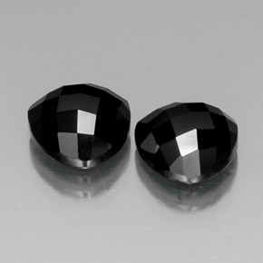 8.73 ctw Black Spinel Stones, Natural Spinel in Trillion Rose-Cut Shape for Sale