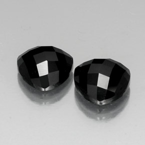 8.60 ct Black Spinel Stone, Natural Spinel in Trillion Rose-Cut Shape for Sale