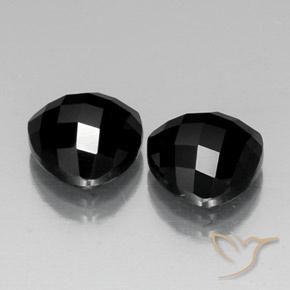 9.42 ctw Black Spinel Stones, Natural Spinel in Trillion Rose-Cut Shape for Sale