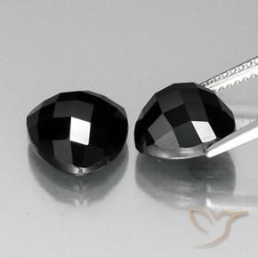 Spinel Gemstones in 10 x 10 mm (calibrated) Size for Sale, Spinel Stones in Black Color