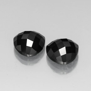 9.00 ct Black Spinel Stone, Natural Spinel in Trillion Rose-Cut Shape for Sale