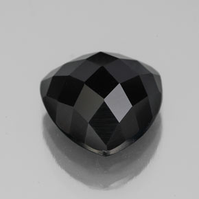4.21 ct Black Spinel Stone, Natural Spinel in Trillion Rose-Cut Shape for Sale