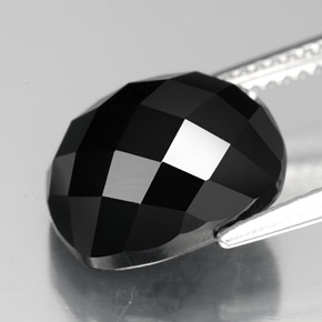 Spinel Gemstone in 12 x 10 mm (calibrated) Size for Sale, Spinel Stone in Black Color