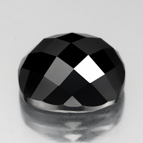 7.53 ct Black Spinel Stone, Natural Spinel in Cushion Rose-Cut Shape for Sale