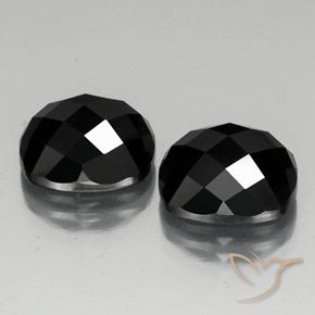 14.55 ctw Black Spinel Stones, Natural Spinel in Cushion Rose-Cut Shape for Sale