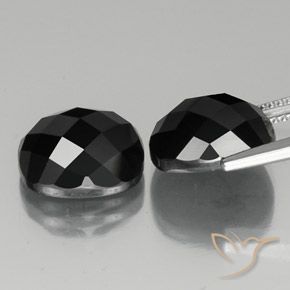 Spinel Gemstones in 12 x 10 mm (calibrated) Size for Sale, Spinel Stones in Black Color