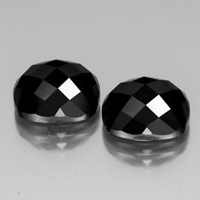 15.09 ctw Black Spinel Stones, Natural Spinel in Cushion Rose-Cut Shape for Sale