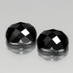15.03 ctw Black Spinel Stones, Natural Spinel in Cushion Rose-Cut Shape for Sale