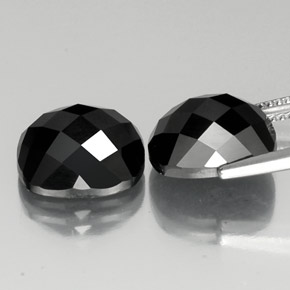 Spinel Gemstones in 12 x 10 mm (calibrated) Size for Sale, Spinel Stones in Black Color