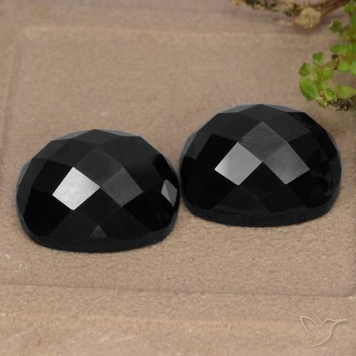 15.19 ctw Black Spinel Stones, Natural Spinel in Cushion Rose-Cut Shape for Sale