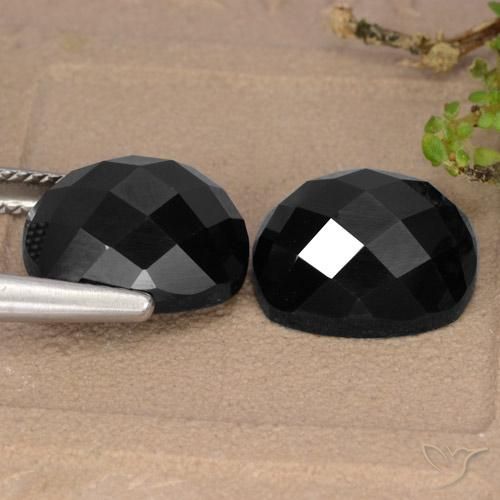 Spinel Gemstones in 12 x 10 mm (calibrated) Size for Sale, Spinel Stones in Black Color