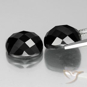 Spinel Gemstones in 12 x 10 mm (calibrated) Size for Sale, Spinel Stones in Black Color