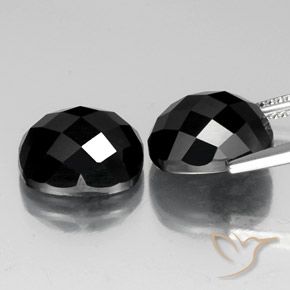 Spinel Gemstones in 12 x 10 mm (calibrated) Size for Sale, Spinel Stones in Black Color