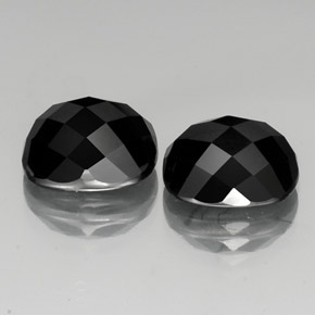 13.83 ctw Black Spinel Stones, Natural Spinel in Cushion Rose-Cut Shape for Sale