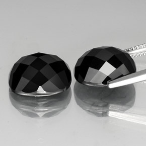 Spinel Gemstones in 12 x 10 mm (calibrated) Size for Sale, Spinel Stones in Black Color