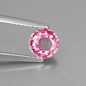 0.84 ct Pink Spinel Stone, Natural Spinel in Round Facet Shape for Sale