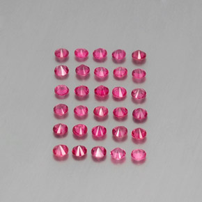 Spinel Gemstone in 2.7 mm Size for Sale, Spinel Stone in Pink Red Color