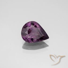 1.34 ct Purple Spinel Stone, Natural Spinel in Pear Facet Shape for Sale