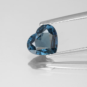 1.52 ct Blue Spinel Gemstone, Spinel Gem in Heart Facet Shape for Sale.