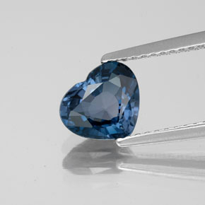 1.42 ct Blue Spinel Gemstone, Spinel Gem in Heart Facet Shape for Sale.
