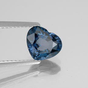 1.42 ct Blue Spinel Stone, Natural Spinel in Heart Facet Shape for Sale