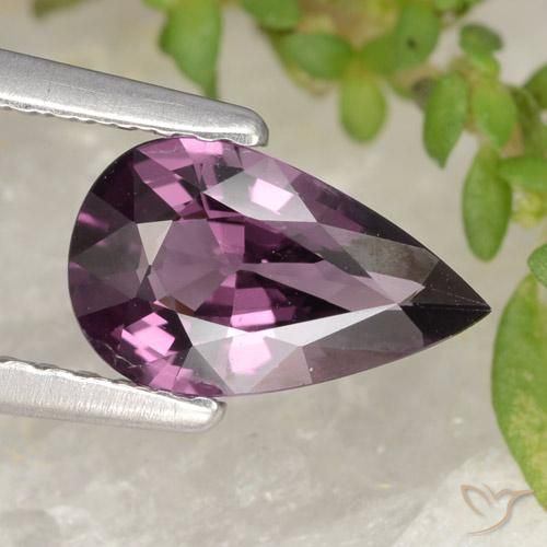 1.06ct Natural Deep Purple Spinel, Pear Shape, VVS
