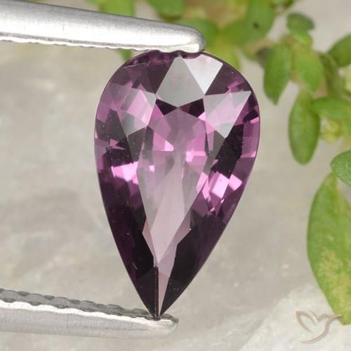1.06 ct Purple Spinel Stone, Natural Spinel in Pear Facet Shape for Sale