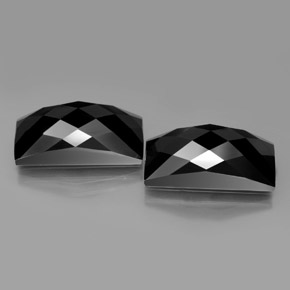 25.01 ctw Black Spinel Stones, Natural Spinel in Baguette Rose-Cut Shape for Sale