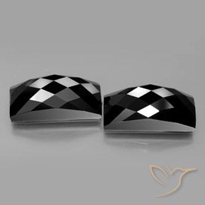 25.90 ctw Black Spinel Stones, Natural Spinel in Baguette Rose-Cut Shape for Sale