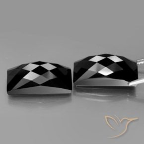 Spinel Gemstones in 17.6 x 8.2 mm Size for Sale, Spinel Stones in Black with Gold Sheen Color