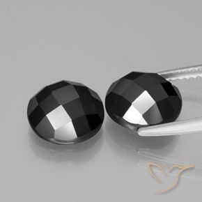 Spinel Gemstones in 9 mm (calibrated) Size for Sale, Spinel Stones in Black Color