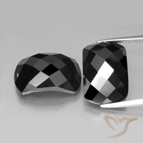27.19 ct Black Spinel, 18.2 x 11.8 mm Barrel Cut From Thailand, Photo A