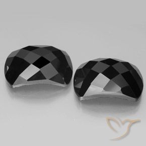 27.19 ctw Black Spinel Stones, Natural Spinel in Barrel Rose Cut Shape for Sale