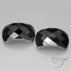 21.45 ctw Black Spinel Stones, Natural Spinel in Barrel Rose Cut Shape for Sale