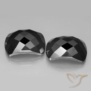 27.03 ctw Black Spinel Stones, Natural Spinel in Barrel Rose Cut Shape for Sale