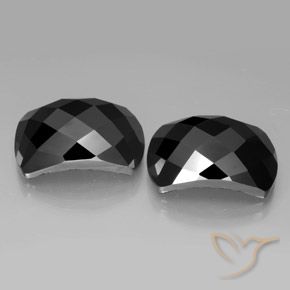 26.18 ctw Black Spinel Stones, Natural Spinel in Barrel Rose Cut Shape for Sale