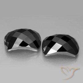 27.48 ctw Black Spinel Stones, Natural Spinel in Barrel Rose Cut Shape for Sale