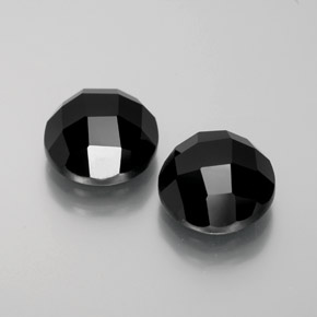 7.78 ctw Black Spinel Stones, Natural Spinel in Round Rose-Cut Shape for Sale